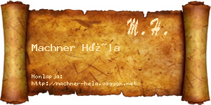 Machner Héla névjegykártya
